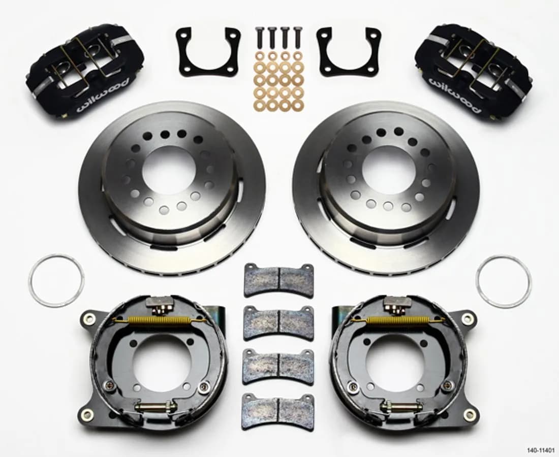 1964 - 1974 Buick, Chevrolet, Oldsmobile, Pontiac Forged Dynapro Low-Profile Rear Parking Brake Kit - 140-11401