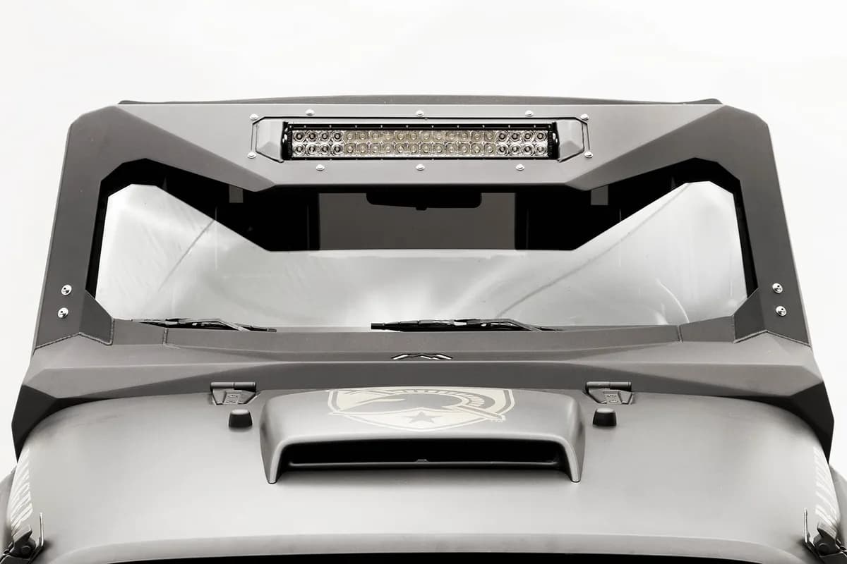 Light Bar Insert Mount; Powder-Coated; Front Vi-Cowl 20 in.;
