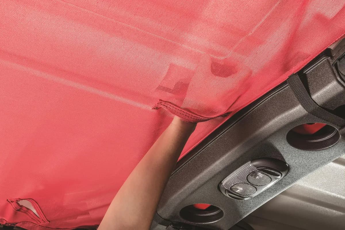 Jeep JK ShadeMaker Freedom Mesh Bimini Top Plus For 07-18 Wrangler JK 2 Door Red MasterTop