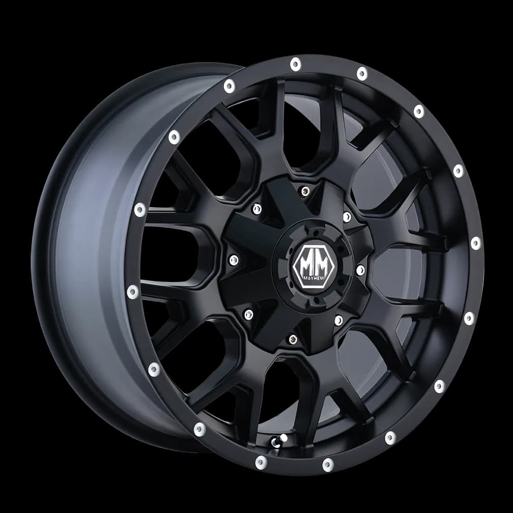 Warrior (8015) Matte Black 20x9 6x5.5/6x135 18mm 108mm