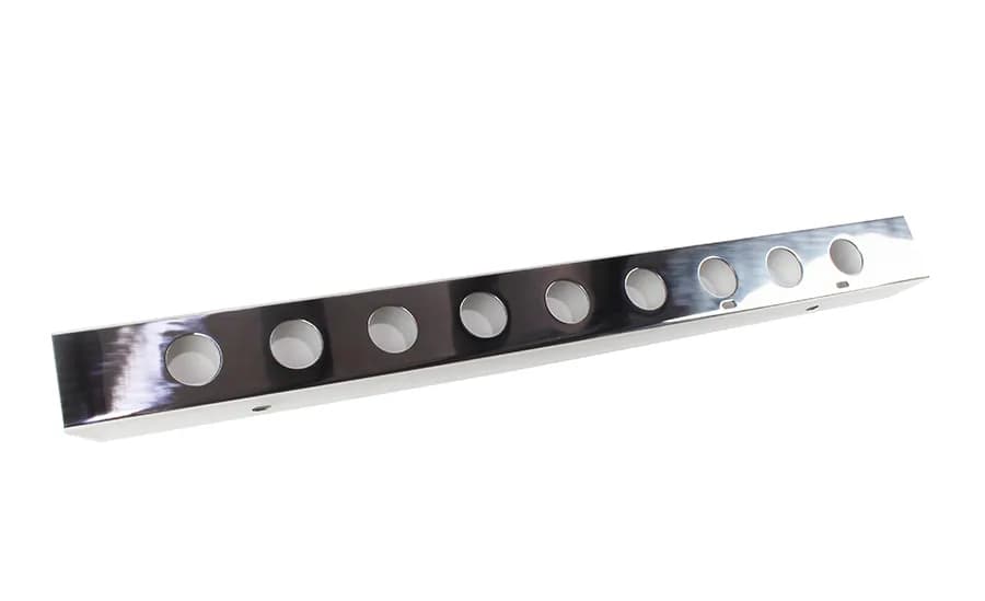 Jeep CJ 42 Inch Front Bumper with holes 45-86 CJ Polished Silver Kentrol