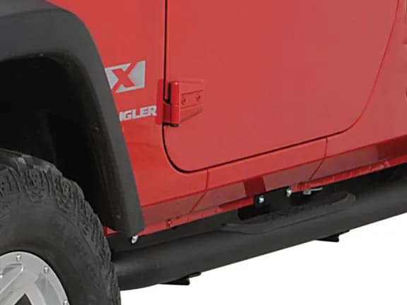 Tube Steps 3inch Roundsteel Black Textured 0716 Wrangler JK 2dr