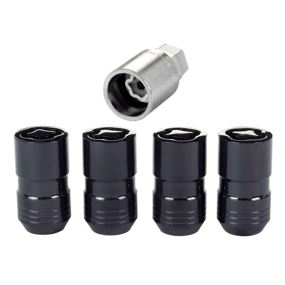 Wheel Lock Set M14x1.5 Nut Cone Seat Dual 21mm & 22mm Hex 1.639 in Oal Black