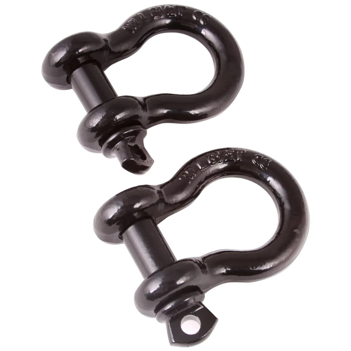 Rugged Ridge D-Shackles, 3/4-Inch, Black, Pair