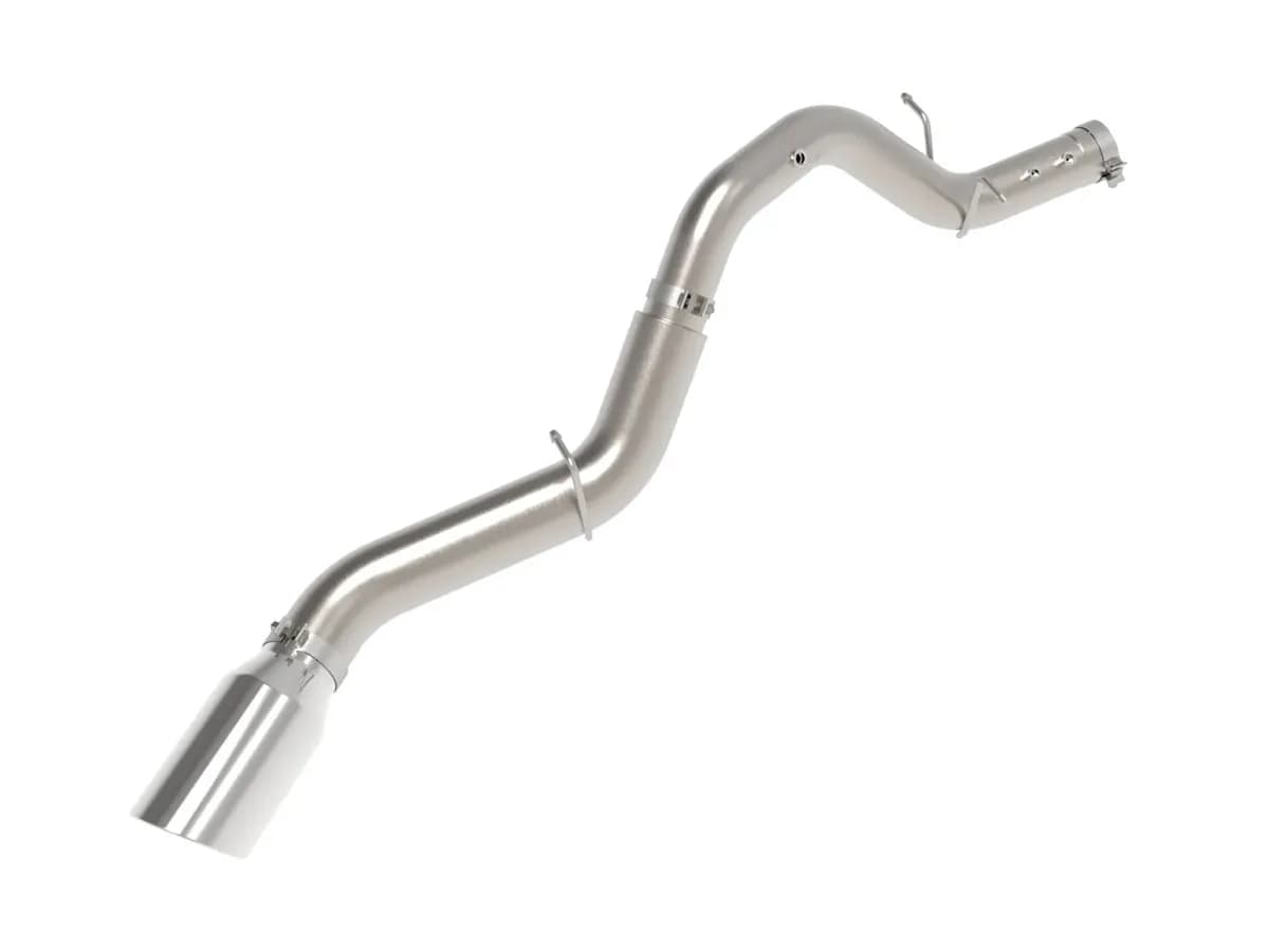 Large Bore-HD 5 IN DPF-Back Stainless Steel Exhaust System wPolished Tip GM Diesel Trucks 24-25 V8-6.6L td L5P
