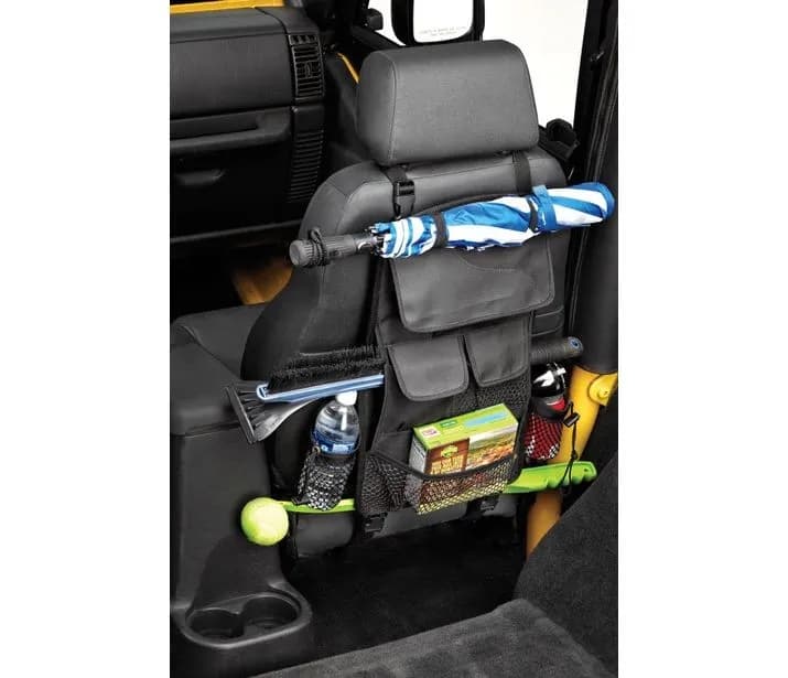 RoughRider Seat Back Organizer 12x12 Inch For Jeep 1987-1995 Wrangler YJ Black Diamond Bestop