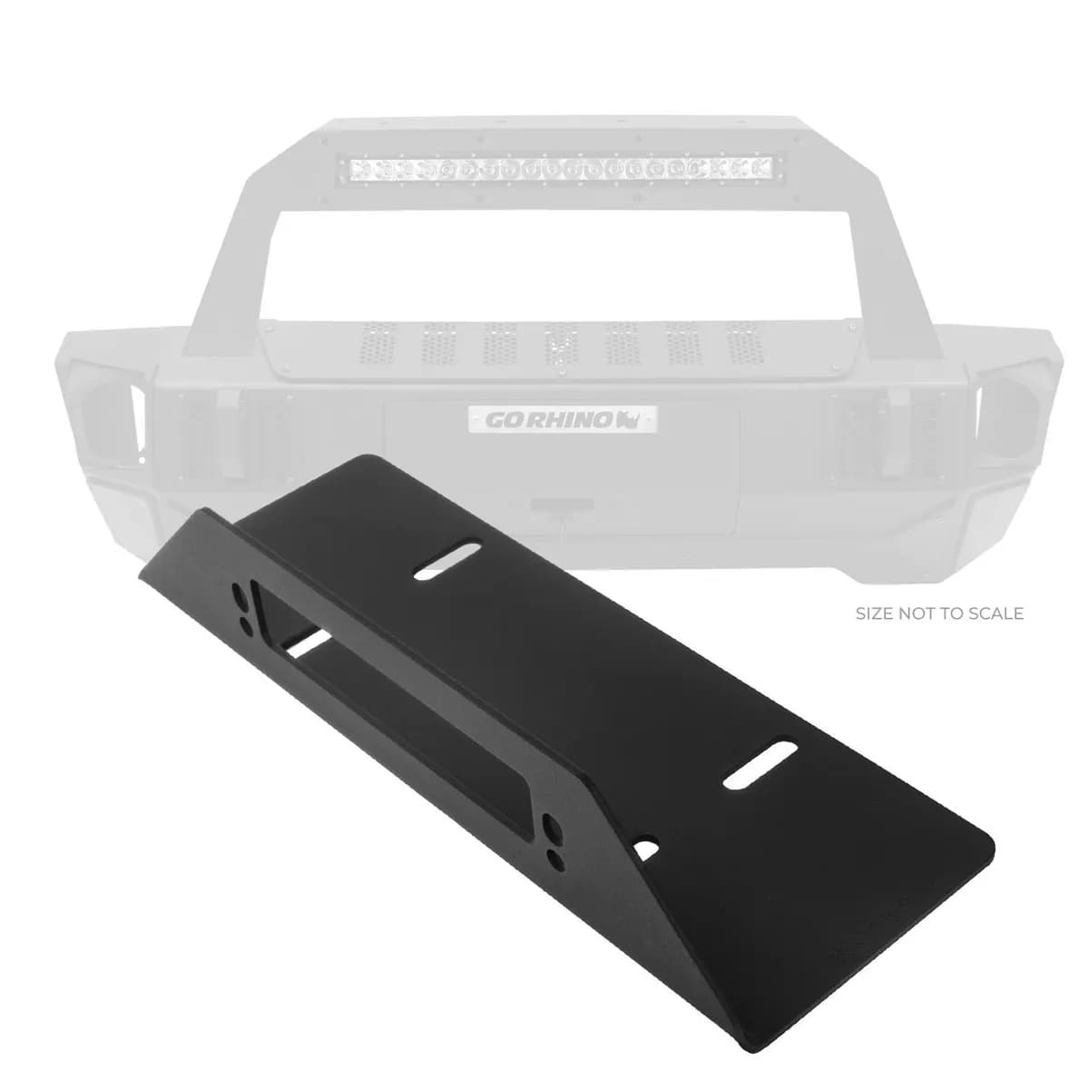 Go Rhino 332000T - Rockline Bumper Fairlead Mount Plate - Textured Black