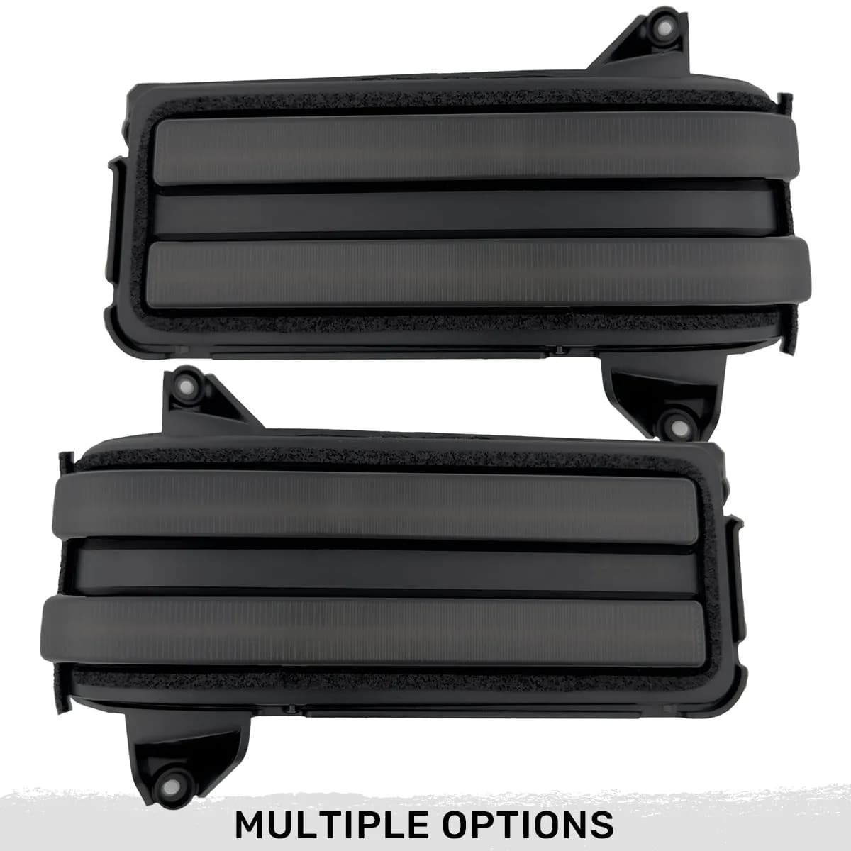 Chevy/GMC 20-25 Silverado & Sierra Side Mirror LED Lenses White or Amber DRL & Scanning Amber Turn Signals - Smoked Lens