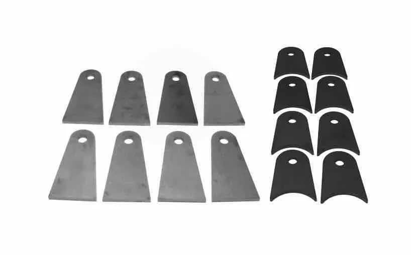 Steinjäger Tabs and Clevises, Weld On 4 Link Tab and Clevis Kits 0.750 Bore 3.00 Axle Diameter 4.00 Long Axle Tab 4.00 Inch Straight Tab 8 Axle Tabs, 8 Straight Tabs