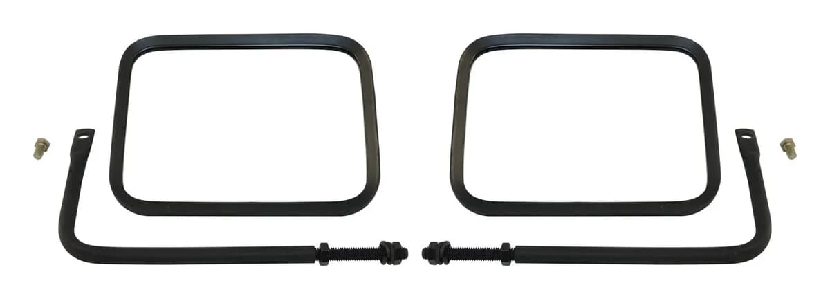 Safari Mirror Set 2007-2015 JK Wrangler; 1997-2006 TJ Wrangler; 1987-1995 YJ Wrangler; 1976-1983 CJ-5; 1976-1986 CJ-7; 1981-1986 CJ-8;