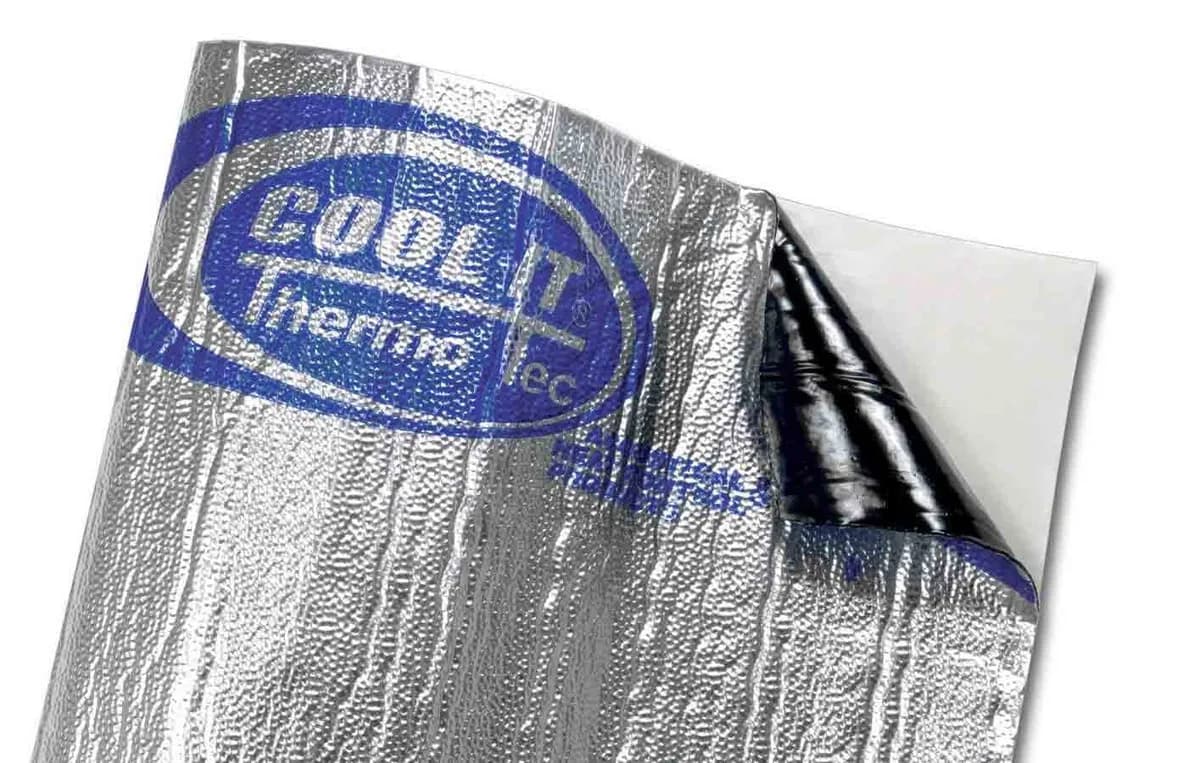 Suppressor Heat and Sound Film 12 Inch x 12 Inch Silver Up to 2000 Degree F 2 PC Thermo Tec