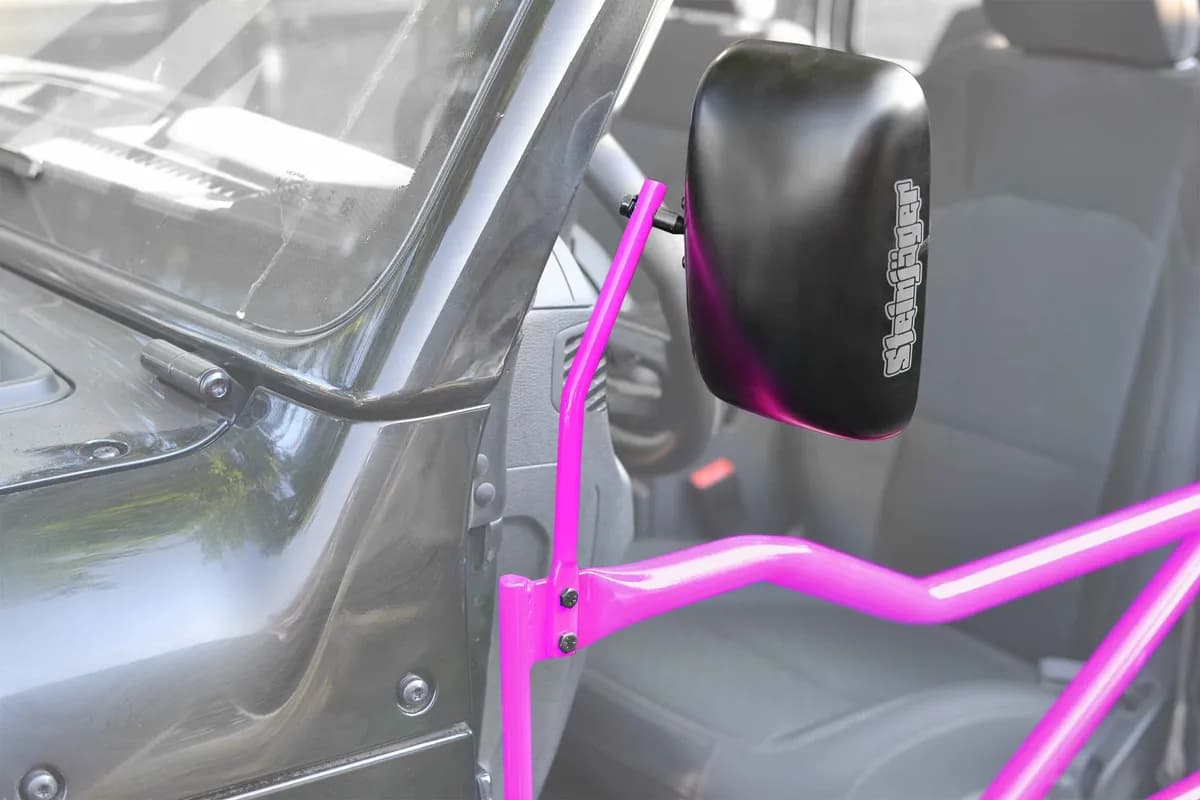 Doors 2019 to Present Mirror Legs to Fit Tube Doors Hot Pink