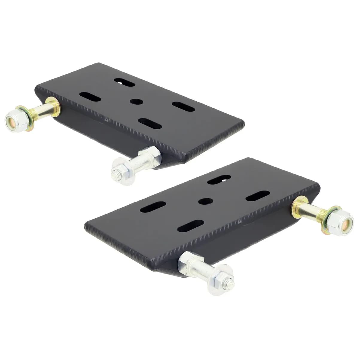 HD Leaf Spring Plates For Use w/2 1/2 Inch Springs 87-95 Wrangler YJ Front Includes Shock and Sway Bar Mounts Pair RockJock 4x4