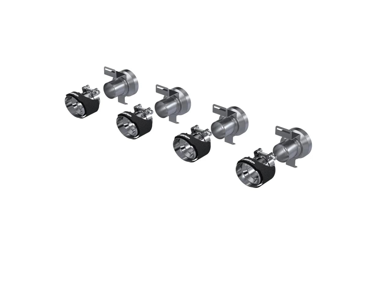 2018-2021 Kia Stinger GT Carbon Fiber Bezel Kit, Quad 4 Inch OD, 2.5 Inch ID Tips MBRP