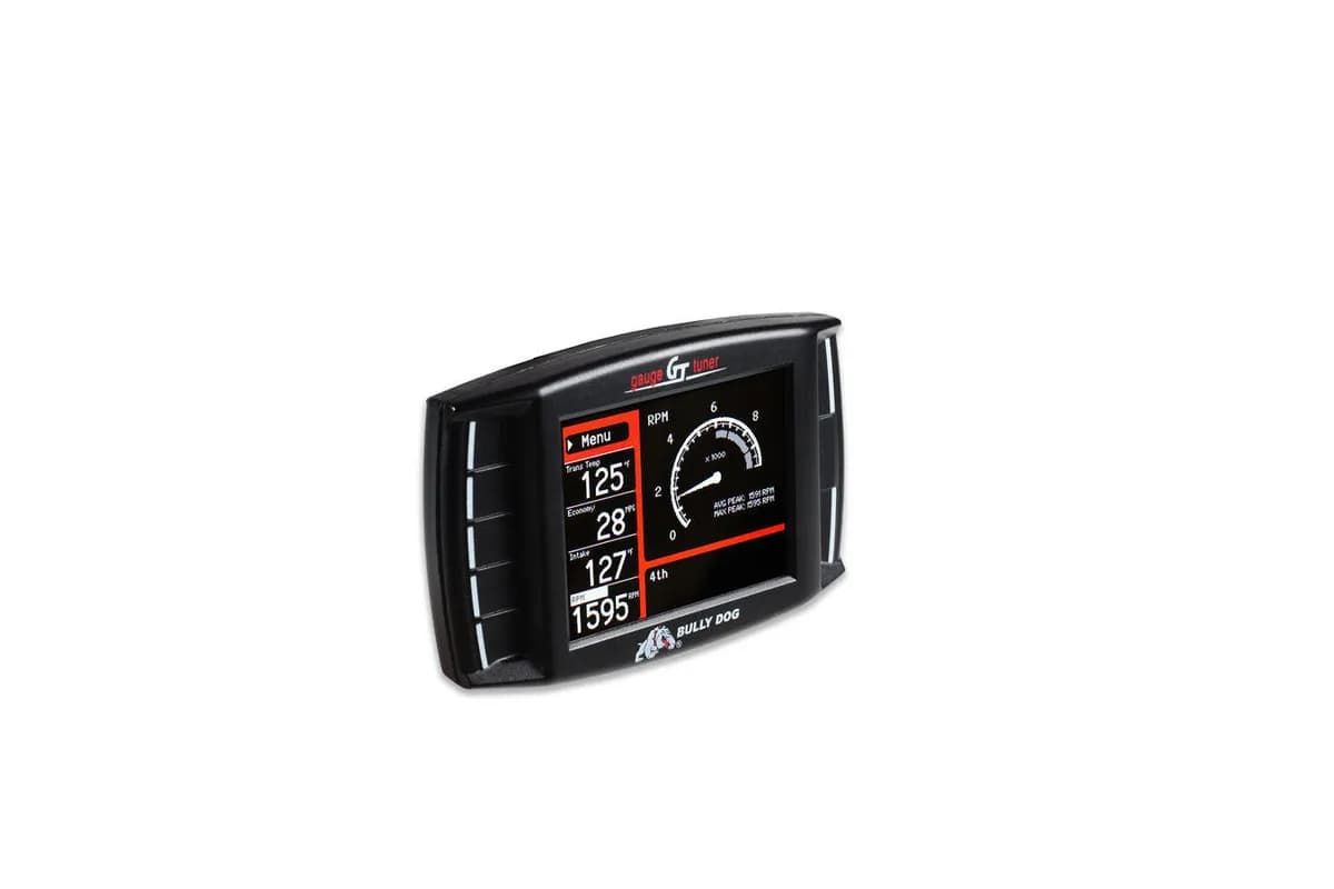 GT: tuner; gauge; and monitor all-in-one. Transform the performance of your engine with this GT offering the widest application coverage of any Bully Dog product before