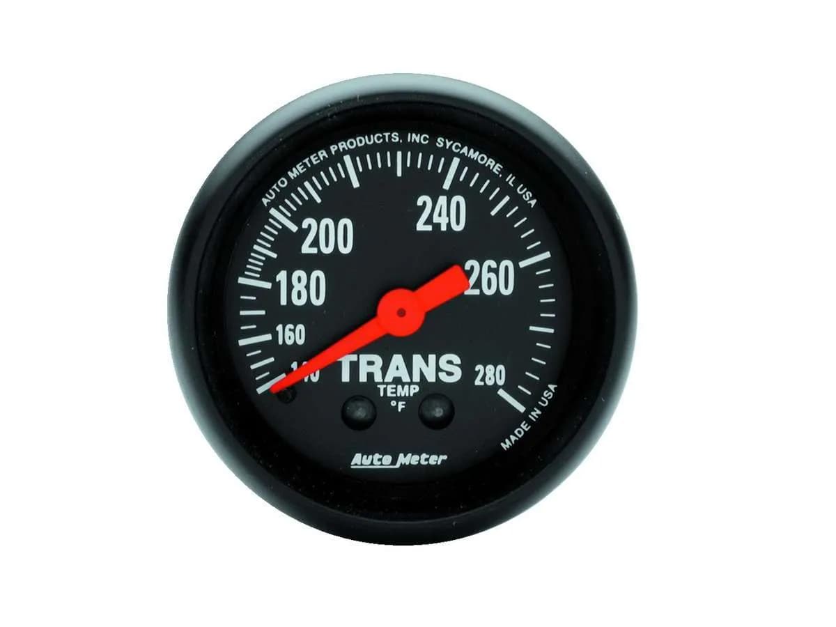 Gauge, Transmission Temp, 2 1/16", 140-280?F, Mechanical, 8ft., Z Series