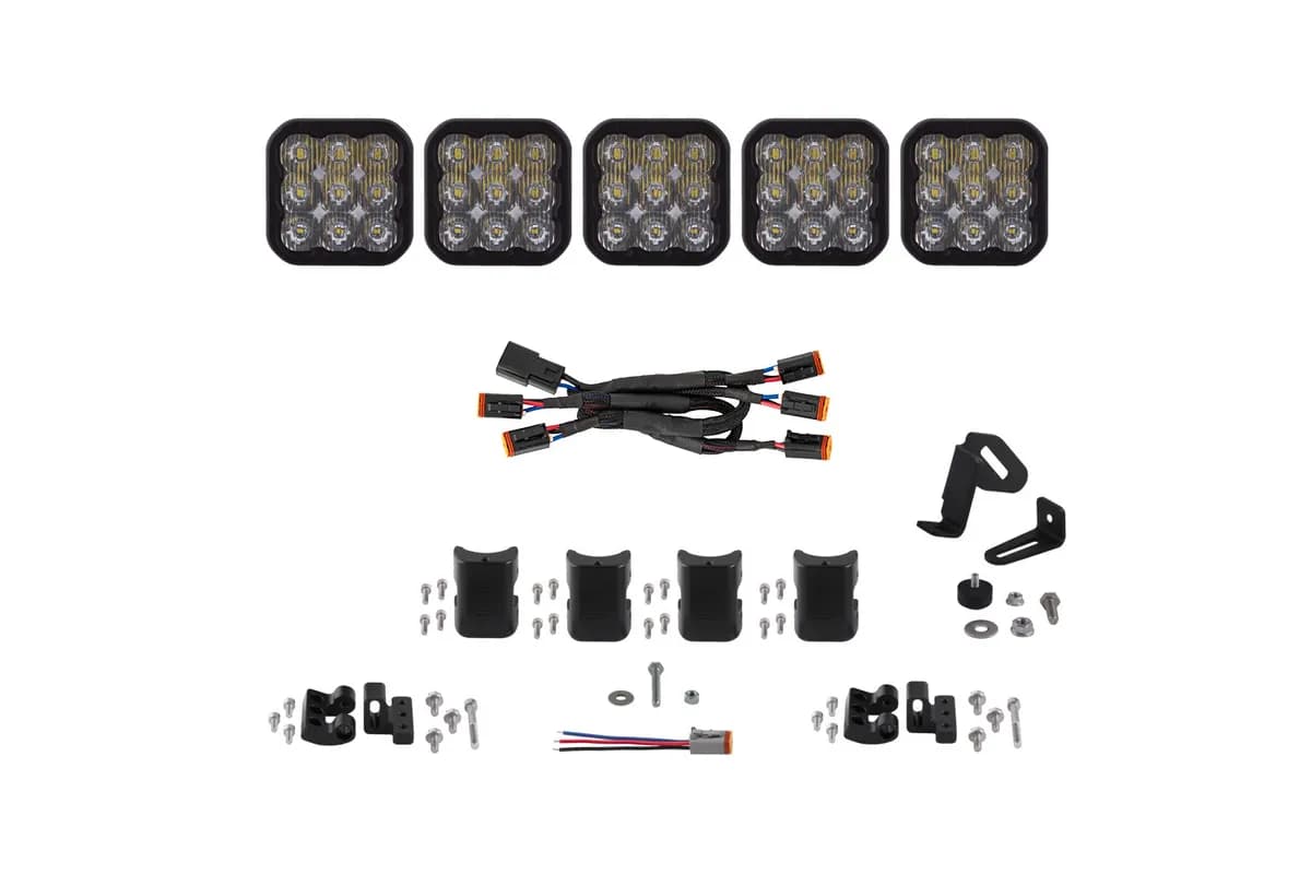 Diode Dynamics - SS5 Pro Universal CrossLink 5-Pod Lightbar White Driving