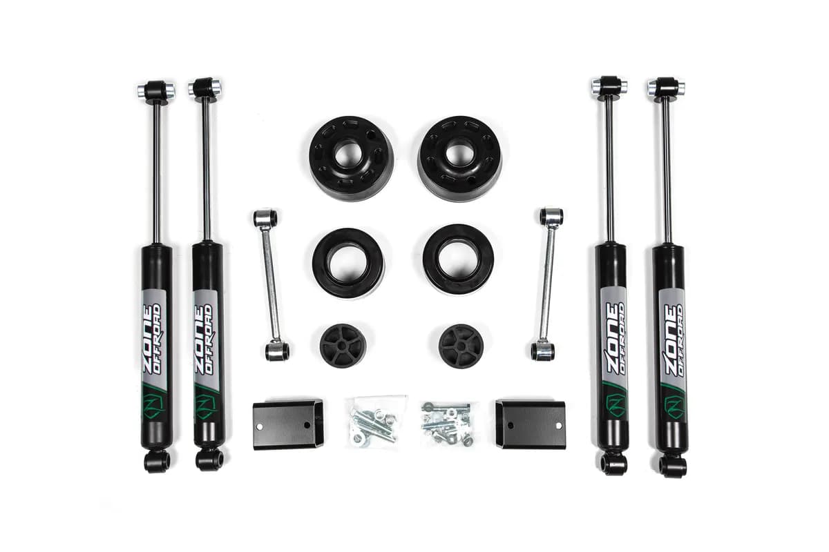 18-24 Jeep Wrangler JL 2 Inch Coil Spring Spacer Lift Kit With Nitro Shocks Zone Offroad