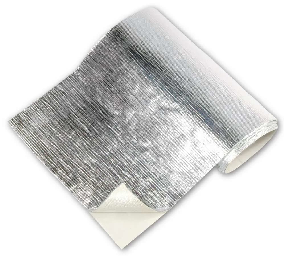Heat Barrier 12 Inch x 12 Inch Up to 2000 Degree F Silver Adhesive Backed Thermo Tec