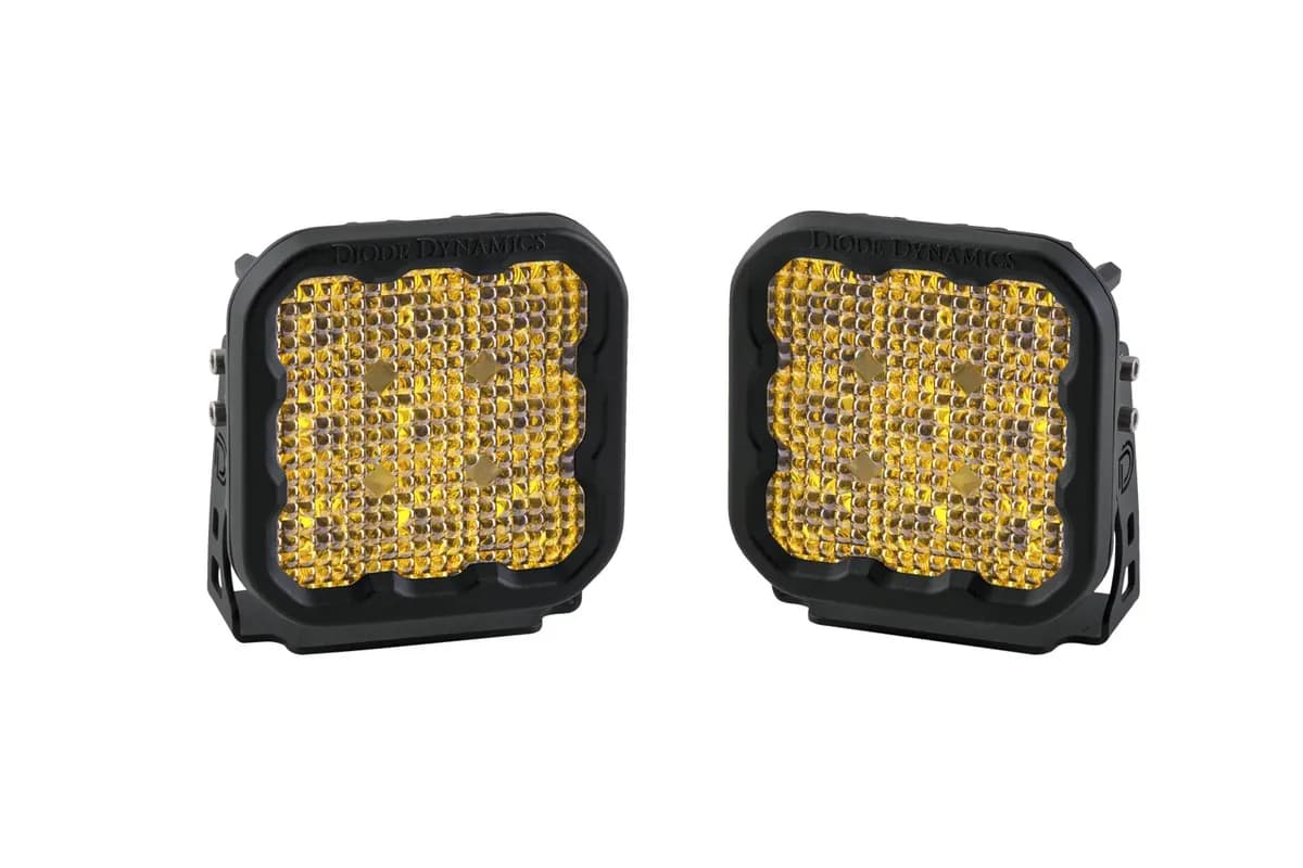 Diode Dynamics - SS5 LED Pod Sport Yellow Flood (pair)