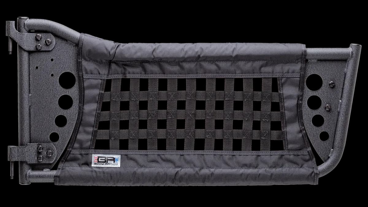 Trail Doors; Gen III; Pair; Steel; Nylon Webbing Included; Textured Black Powder Coat;