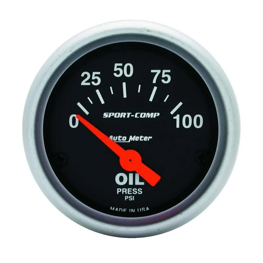 Gauge, Oil Pressure, 2 1/16", 100psi, Electric, Sport-Comp