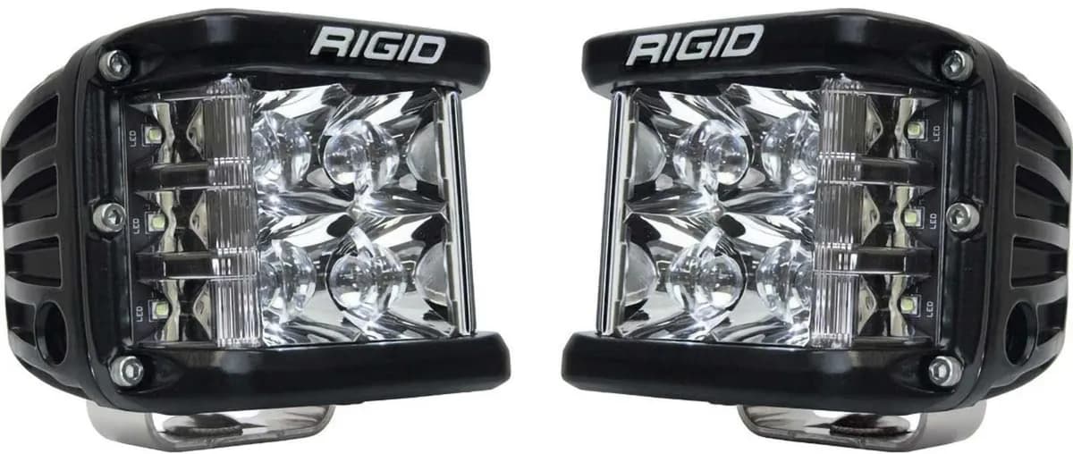 RIGID D-SS PRO Side Shooter, Spot Optic, Surface Mount, Black Housing, Pair