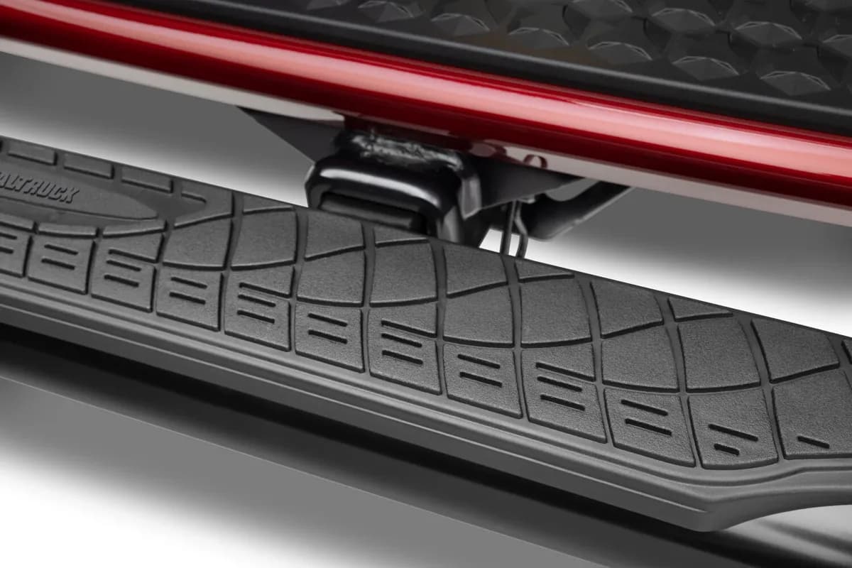 4in Rhino! Oval Hitchstep 2in Receivers Side & Hitch Steps Black