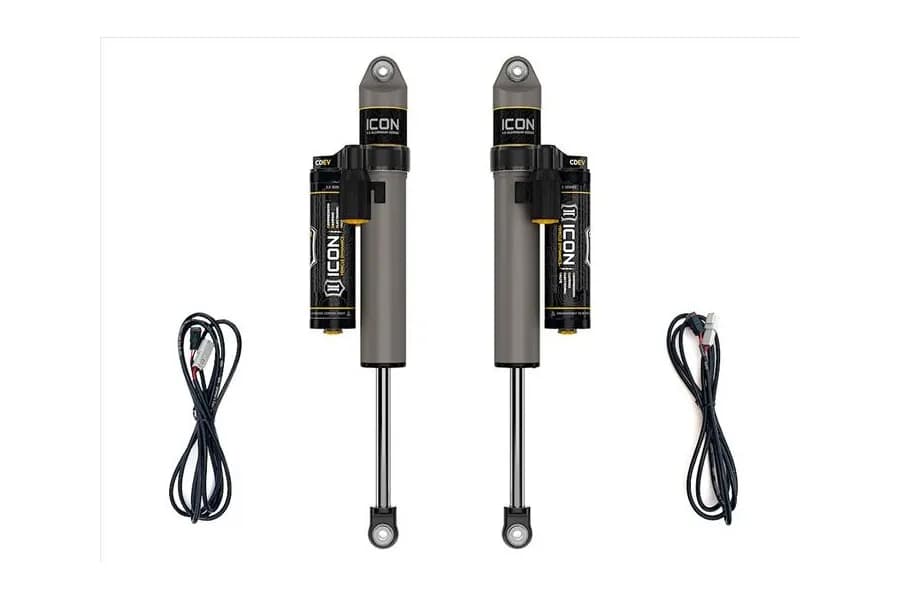 ICON 2018-2023 Jeep Wrangler JL, 2.5" Lift, Rear, V.S. 2.5 Aluminum Series Shock Absorbers, Piggyback Reservoir w/ CDEV, Pair
