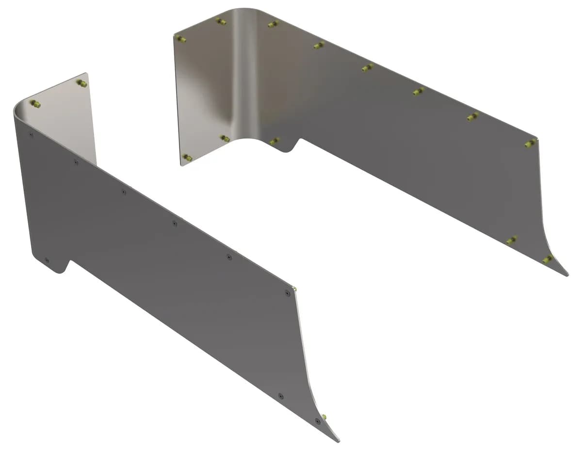 TJ Blank Rear Corner Armor 9706 TJ Aluminum