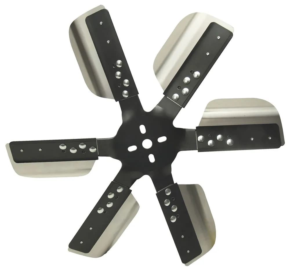 18 Heavy Duty Stainless Steel Standard Rotation Flex Fan, Black Hub