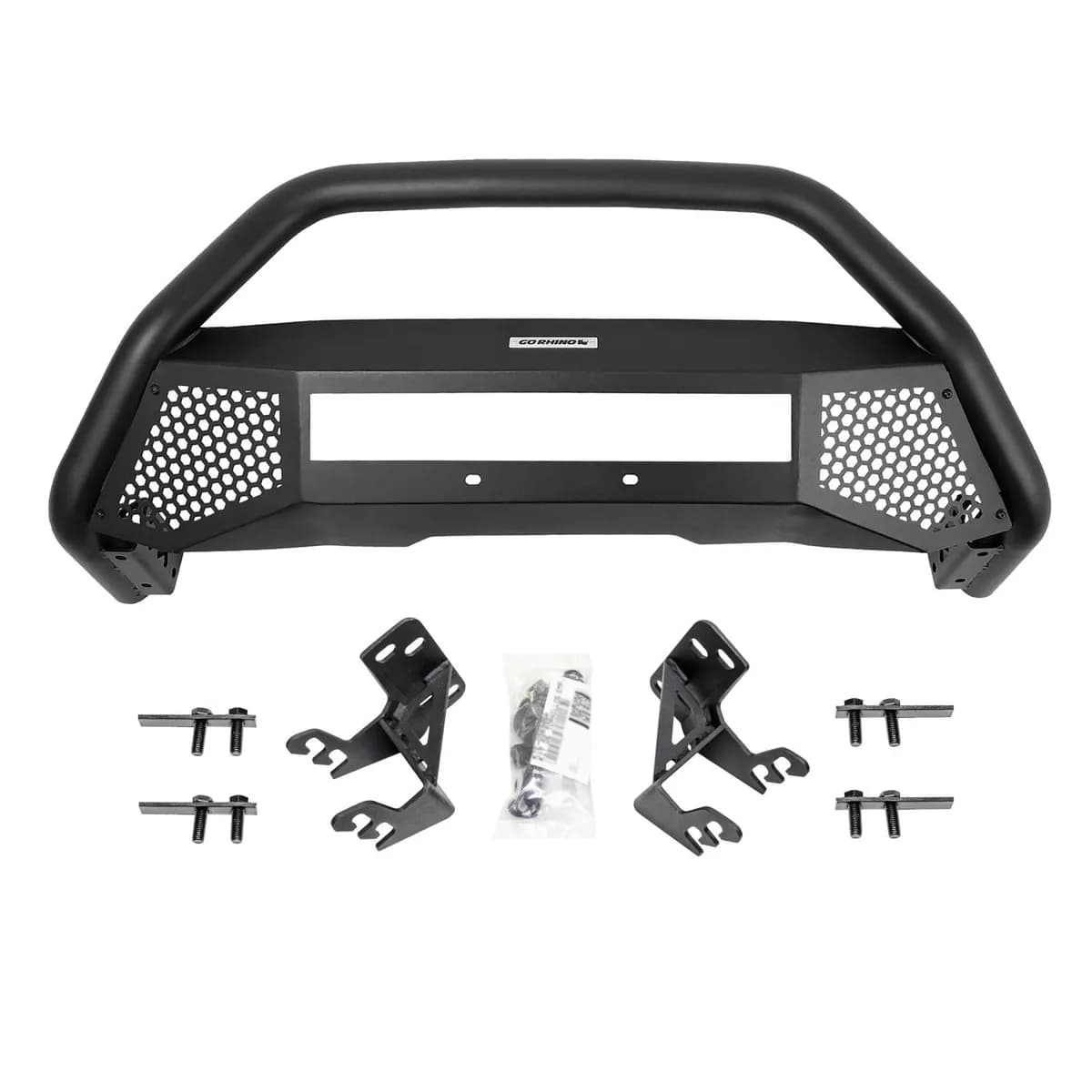 16c 4runner Rc4 Skid Plate Bull Bar Frame w/ Mount Bracketslight Ready Txt Blk