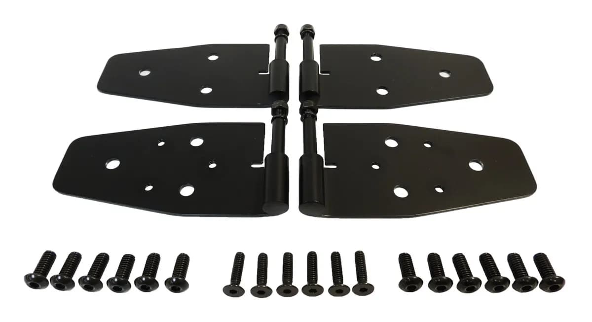 Door Hinge Set 1997-2006 TJ Wrangler;1987-1995 YJ Wrangler w/ Half Doors w/ Provisions for Mirrors;