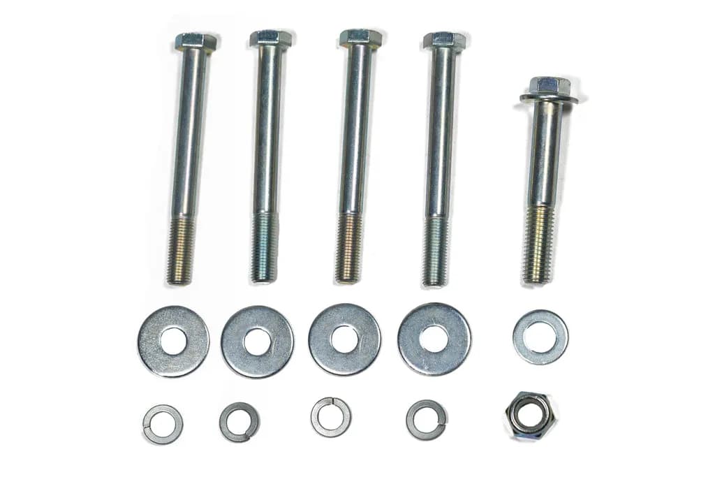 Sector Shaft Brace/Frame Side Track Bar Reinforcement Bracket Hardware Kit - JK/JL/JT STEEL Steering Box Only