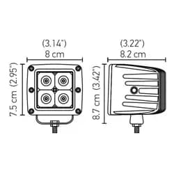 Hvf Cube 4led Off rd Sngl Ped Fld mv