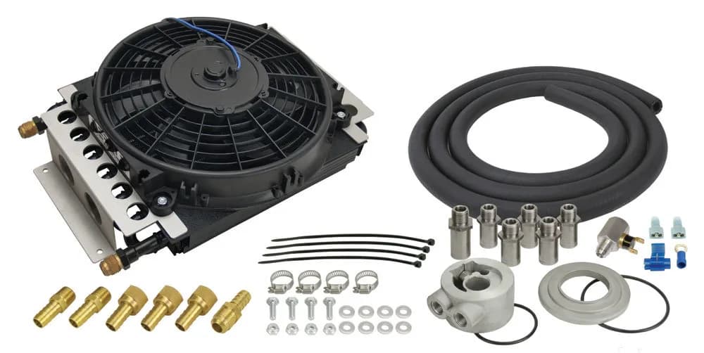 16 Pass Electra-Cool Remote Engine Oil Cooler Kit, -8AN Inlets