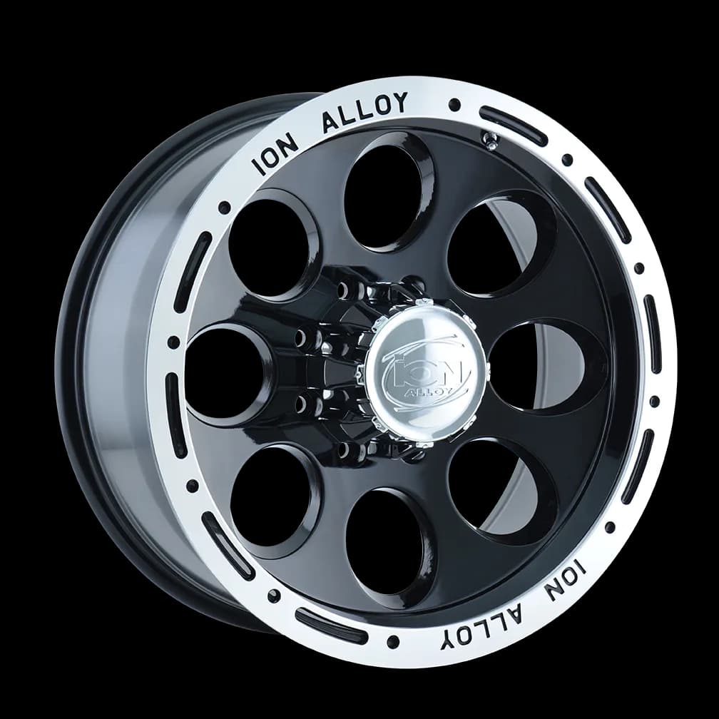 Cast Aluminum Wheels 174 17x9 Machined Lip Black 5 On 135 Bolt Pattern 0 Offset ION Wheels