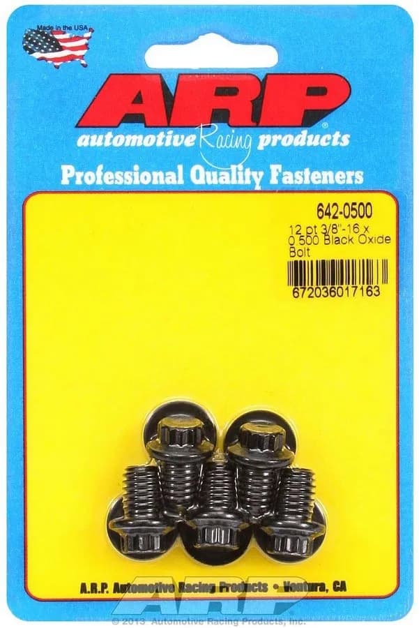 3/816 x 0.500 12pt Black Oxide Bolts