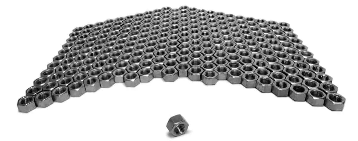 Steinjäger Nuts Bulk Full Fasteners, Bulk 1/4-28 LH 500 Pack Grade 2 Plated Zinc Yellow