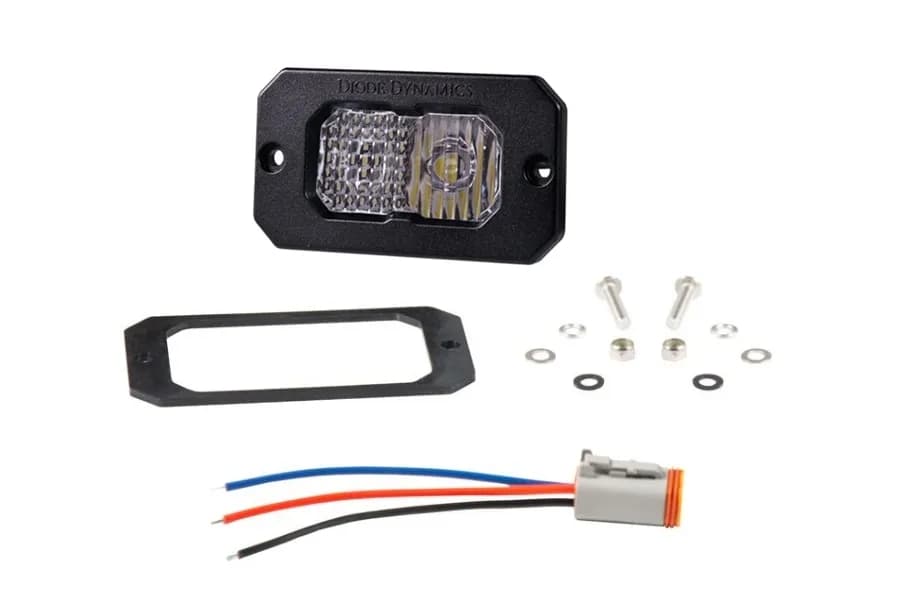 Diode Dynamics Ssc2 Sport Flush Mount LED Pod, Rbl White - Combo