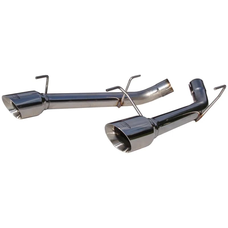 Armor Pro Axle Back Exhaust System; 2.5 in.; Incl. Muffler Delete Pipes/Tailpipes/Hardware/4 in. Outlet Diameter Tips; Dual Split Rear Exit; T304 Stainless Steel;