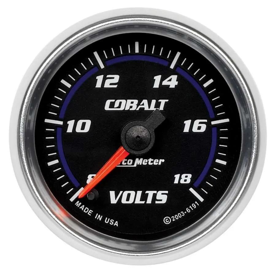 Gauge, Voltmeter, 2 1/16", 18V, Digital Stepper Motor, Cobalt