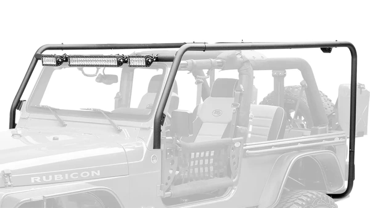 Cargo Roof Rack System; 4 Crossbars; Durable 2-Stage Light Textured Black Powder Coat;