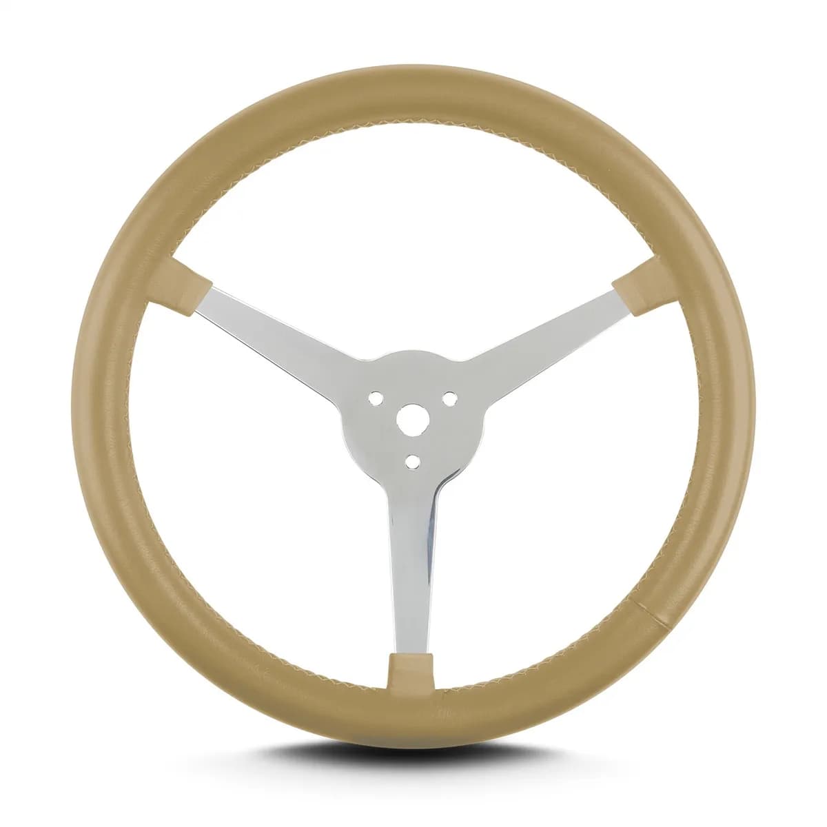 Lecarra Lake Steering Wheel; Tan; Polished 3 Spokes;