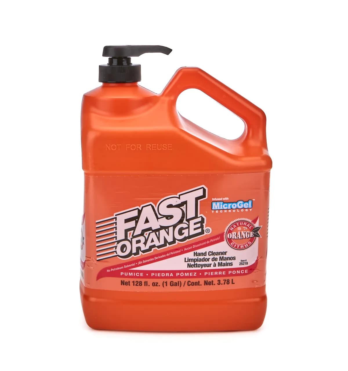 Fast Orange Fine Pumice Lotion Hand Cleaner 1 Gal Bottle w/ Pum