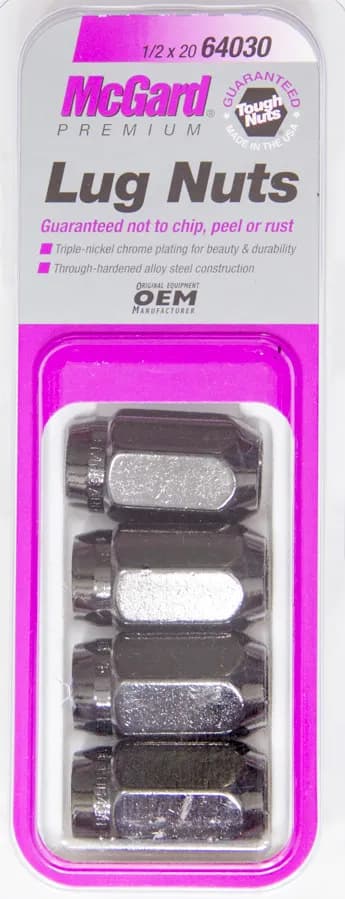 Hex Lug Nut 1/220 Cone Seat 13/16 Hex 1.5 in Oal Black (4 Pk)