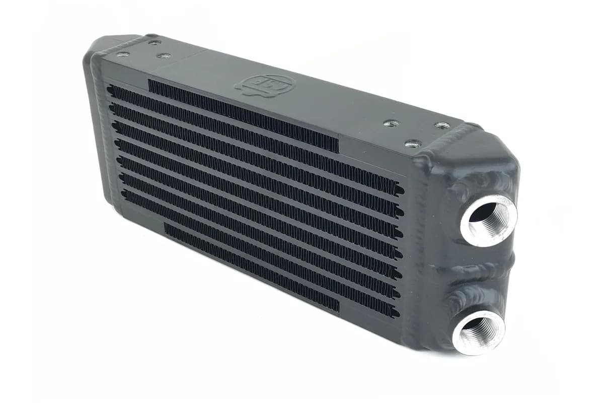 CSF Cooling - Racing & High Performance Division 8119 Universal Dual-Pass Oil Cooler - M22 x 1.5 connections - 13L x 4.75H x 2.16W