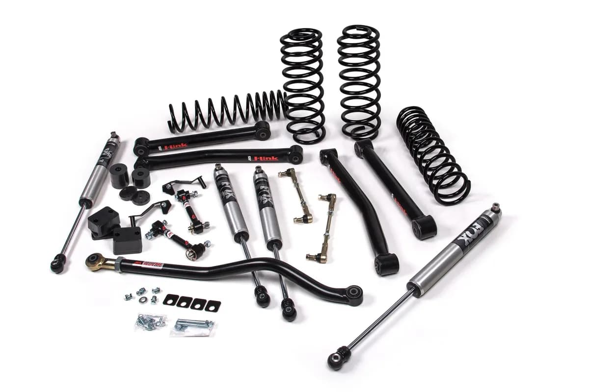 2018-2024 Jeep Wrangler JL J-Konnect 3.5 Inch Lift Kit 4 Door w/Fox 2.5 Performance Elite Series Shocks Standard Rate Coils JSPEC