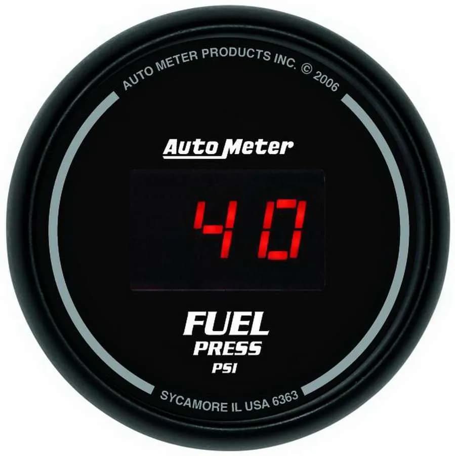 Gauge, Fuel Pressure, 2 1/16", 100psi, Digital, Black Dial w/ Red LED