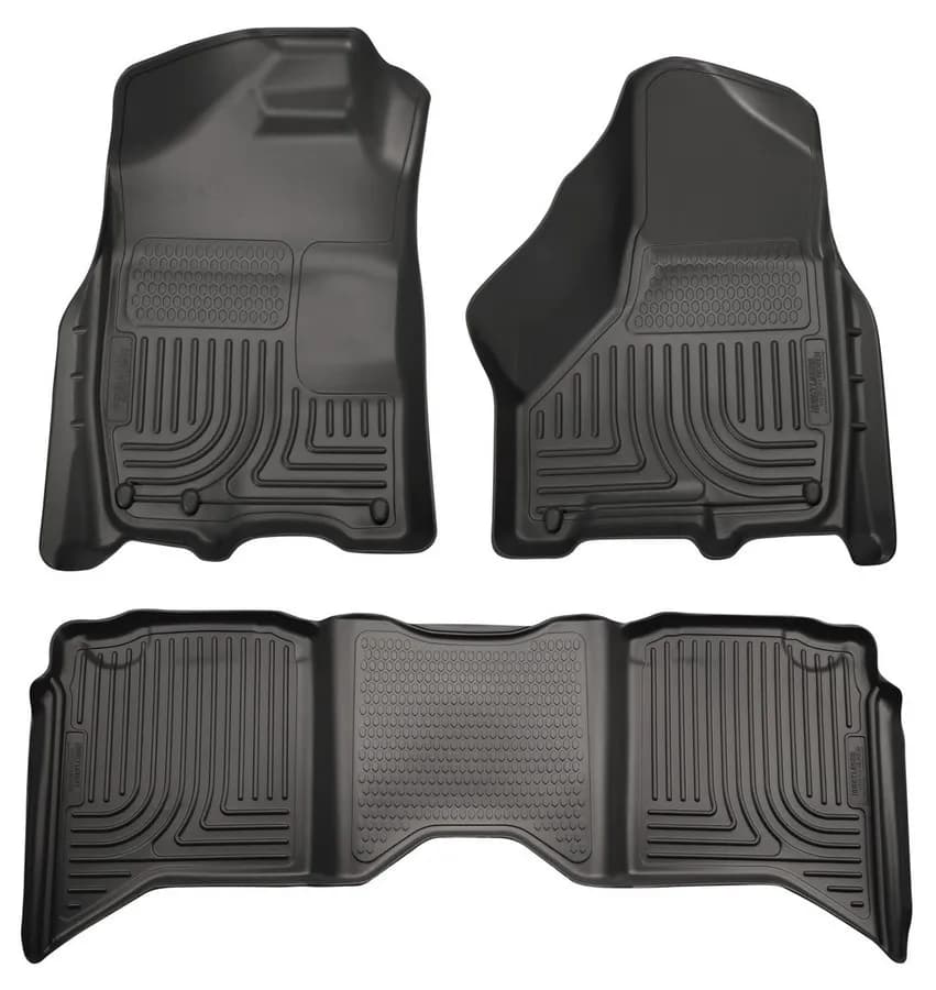 0923 RAM 1500/2500/3500 Crew Cab Front/2nd Seat Floor Liners Black